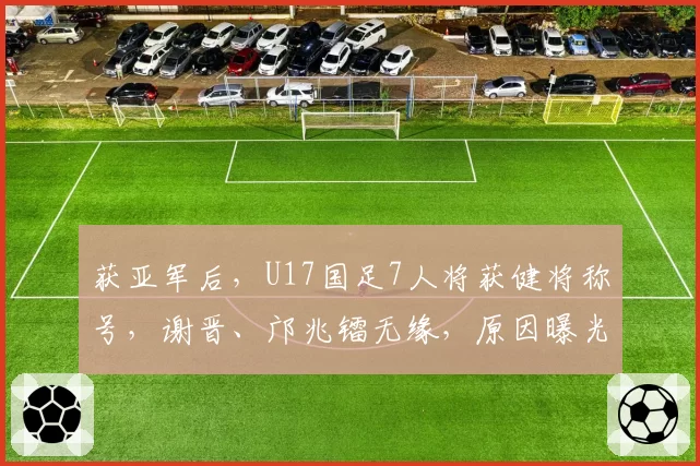 获亚军后，U17国足7人将获健将称号，谢晋、邝兆镭无缘，原因曝光